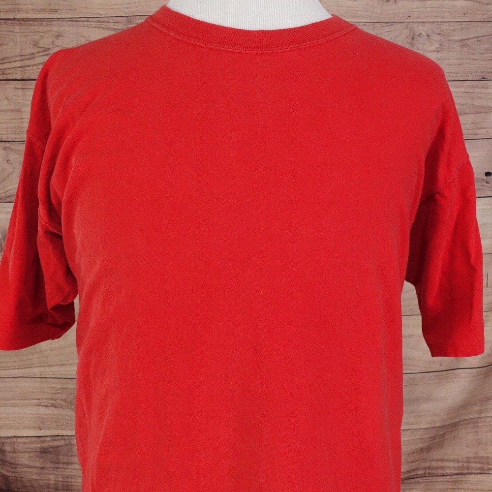 VINTAGE RUSSELL ATHLETIC USA MADE SINGLE STITCH RED BLANK PLAIN TSHIRT 2XL XXL
